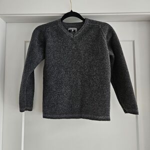 Next Dark Gray V-Neck Sweater for Women 100% Lambswool